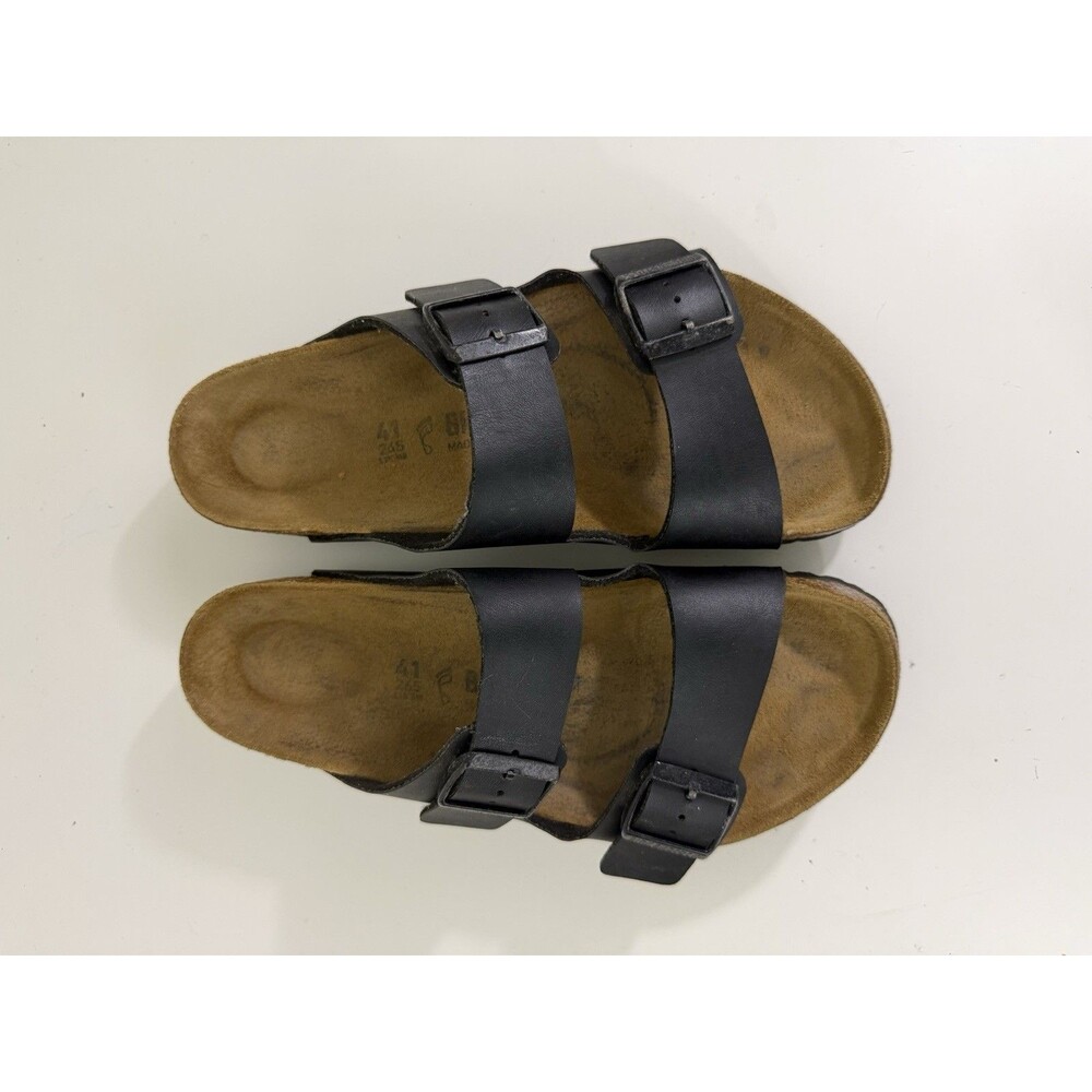 Birkenstock Arizona Birko-Flor Black Sandal Two Strap EU 41 W10-10.5 M8-8.5 - Picture 12 of 12